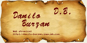 Danilo Burzan vizit kartica